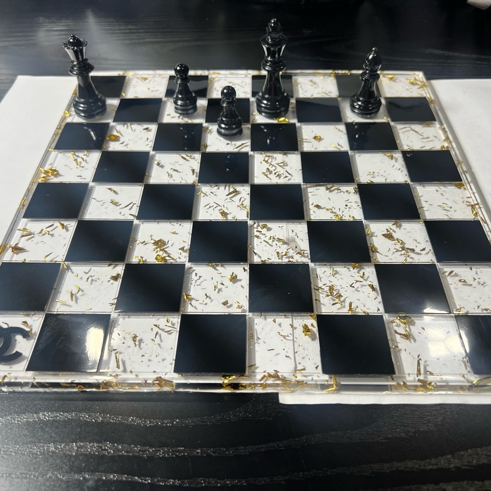 Luxury Black and Gold Chess Set